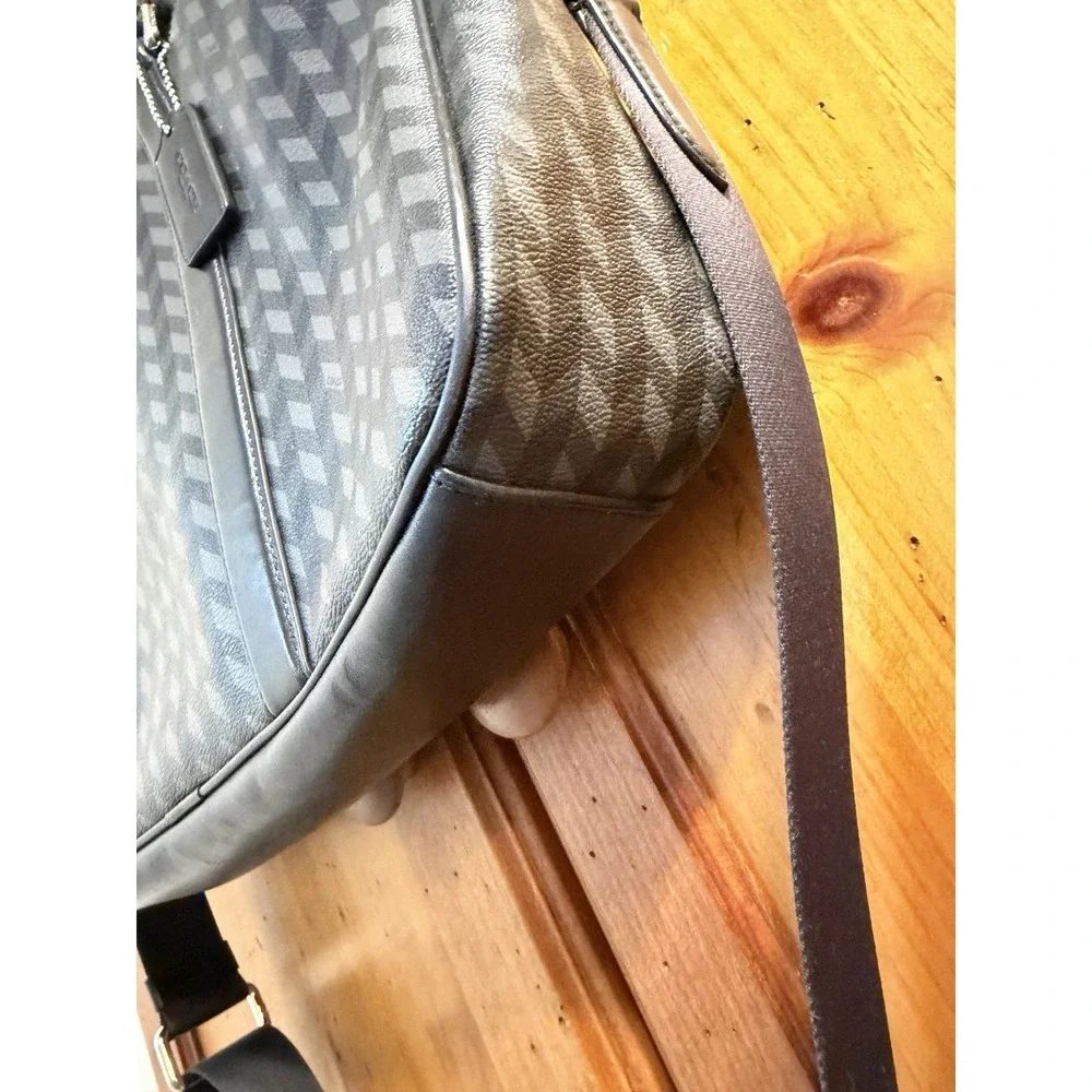 Coach Men's Perry Slim Briefcase Herringbone Print Computer Travel Bag F24722